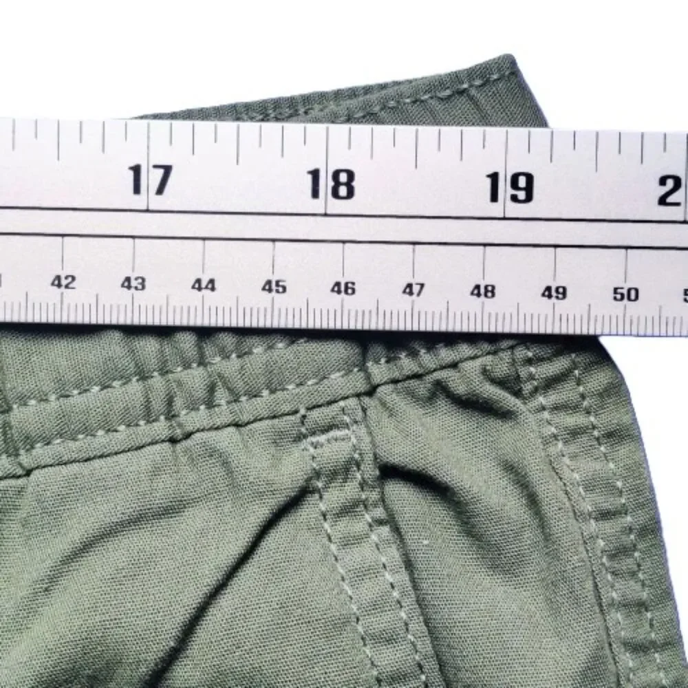 H&M Men’s Olive Green Drawstring Shorts Cotton Casual Regular Fit XL